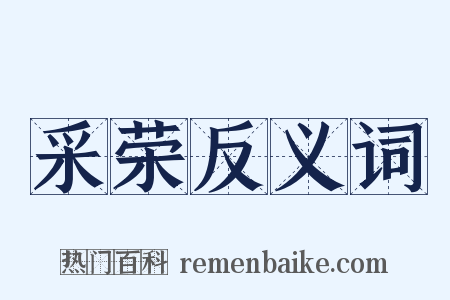 采荣反义词是什么意思的图片